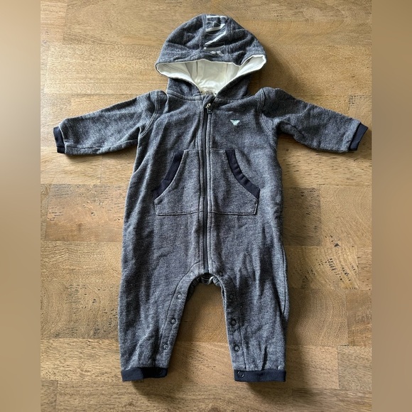 Authentic Armani Baby Full Zip One Piece Size 6M - Picture 1 of 7